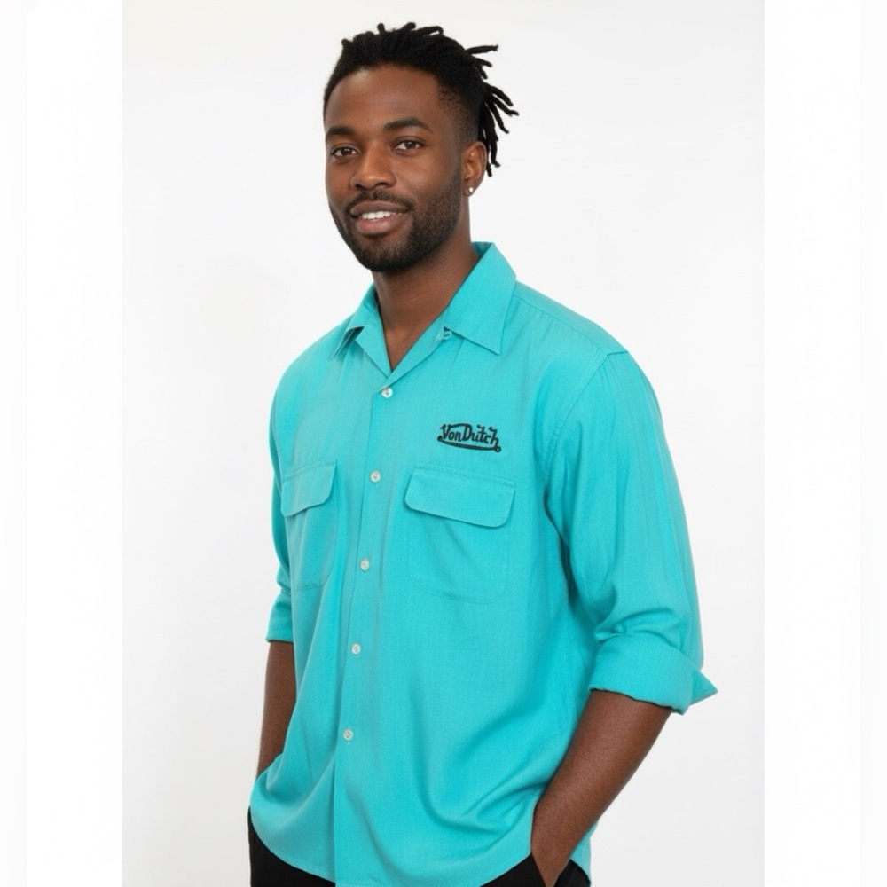 Vintage Von Dutch silk Button up